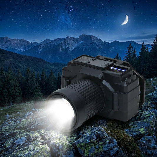 LED Induction Head Mounted Flashlight